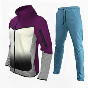 Ensemble de survêtement extensible personnalisé avec col à capuche – Tenue de sport premium moderne et extensible - Product Image 3