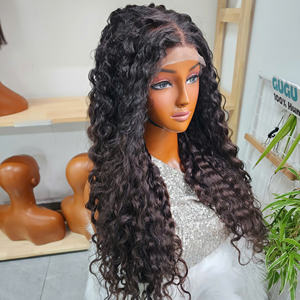 Pelucas de cabello humano con textura hermosa, cabello virgen vietnamita y birmano rizado, súper doblemente tramado, largo, con encaje HD. - Product Image 2