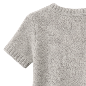 Camiseta de punto con estampado gráfico para mujer, manga corta, cuello redondo, informal, top de verano, blusa suave, ligera y texturizada, a la moda, para mujer - Product Image 5