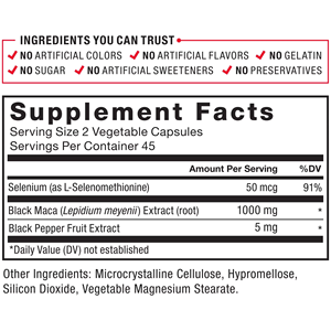 Capsules d'extrait de racine de Maca noire haute puissance OEM 500 mg, complément ayurvédique pour l'énergie, la force et l'endurance, pour hommes et femmes - Product Image 3