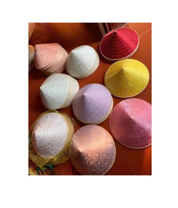 Chapeau en feuilles de palmier tissé à la main, style sombrero vietnamien traditionnel, unisexe, décontracté, pour la protection solaire, les voyages et les activités de plein air - Product Image 1