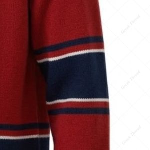 Custom University Sorority Fraternity Varsity Knit <b>Cardigan</b> Oversized Sports Club V-Neck Button Sweater Embroidery Patch Logo - Product Image 5