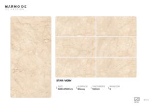 Azulejos de porcelana ultra brillantes de alta calidad, tamaño 600x1200, azulejos grandes para pisos y paredes para interiores de lujo - Product Image 3