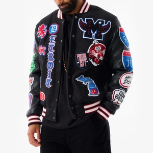 Nueva Chaqueta Universitaria de Invierno para Hombre, Chaqueta Letterman con Logotipo Personalizado en la Parte Delantera, Parches Bordados en Chenilla, Baloncesto Universitario - Product Image 6