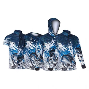 Vêtements de randonnée en polyester léger personnalisés pour les passionnés de pêche, chemise de pêche à manches longues à séchage rapide avec boutons 50 - Product Image 1