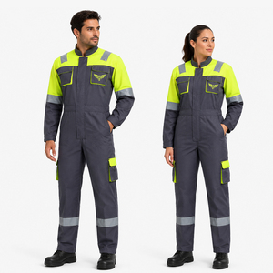 Combinaison de travail réfléchissante haute visibilité 2026 pour hommes et femmes, uniforme industriel pour mécaniciens et ouvriers du bâtiment - Product Image 1