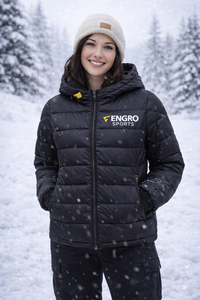 Muestra gratis al por mayor personalizado negro Puffer Chaqueta ligera de invierno de los hombres de moda Casual con capucha Puffer chaqueta 2025 nuevo estilo - Product Image 3