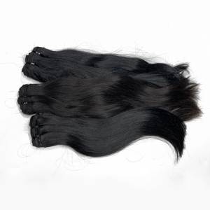 Extensiones de Cabello Humano Remy Indio, Doble Trama, Puntas Completas, Cabello Liso Largo Negro - Product Image 1