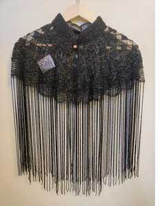 Capa Boho Chic con Borlas y Cuentas, Envoltura de Hombros con Flecos de Cuentas, Precio al por Mayor, Suministro Directo de Fábrica - Product Image 4