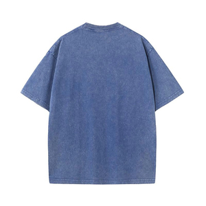 Camiseta Extra Grande Personalizada para Hombre, Lavada al Ácido, 100% Algodón, Peso Pesado 220g, Estilo Urbano, OEM ODM - Product Image 2