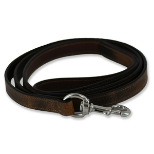 Wholesale Custom Color Leather Dog Leash Solid Pattern Walking <b>Training</b> Leather Dog Leash For Sale - Product Image 2