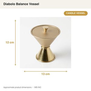 Portavelas de Latón Hecho a Mano de 12 cm para Champán, con Base de Espejo y Diseño de Diábolo, Recipiente de Equilibrio para Decoración del Hogar, Hoteles y Bodas - Product Image 6