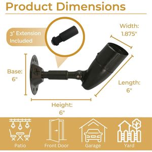 Faretto LED da Esterno 10W, Impermeabile, Cablato, per Sicurezza, Giardino, Cortile e Paesaggio, 3000K - Product Image 6