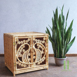 Armoire pour enfants en rotin personnalisée, armoire pour enfants en rotin faite à la main, tiroirs en rotin naturel de l'usine HNH Craft - Product Image 2