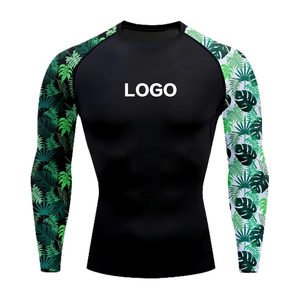 Custom MMA Nylon Spandex Rash Guard With Lightweight Flatlock Seams And Custom Logo Long Sleeve <b>Compression</b> <b>Shirt</b> <b>For</b> Training - Product Image 5