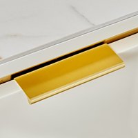 Mueble Bar Moderno de Lujo con Acabado Crema, Cajón Espacioso y Gabinete para Almacenamiento de Vino para Sala de Estar, Comedor y Hogar