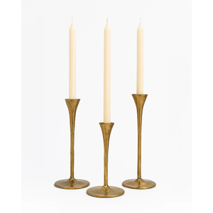 Support de bougie en laiton de luxe, porte-bougie conique en métal doré pour centres de table de mariage et décoration nordique. - Product Image 1
