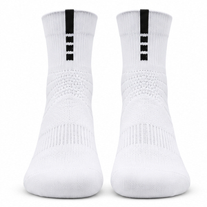 Chaussettes décontractées blanches en maille respirante avec soutien de la voûte plantaire, compression de la voûte plantaire, écologiques, antibactériennes, épaisses, vente en gros OEM - Product Image 3