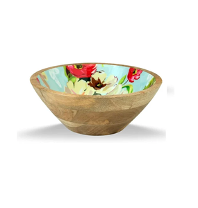 Bol en bois émaillé imprimé pour les occasions festives, idéal pour offrir en cadeau, bol décoratif émaillé imprimé pour restaurants et hôtels - Product Image 2