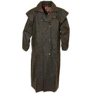 Manteaux d'équitation imperméables personnalisés en toile cirée australienne pour hommes, longs manteaux en toile cirée pour l'équitation - Product Image 1