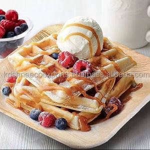 Assiettes jetables écologiques, durables, compostables, artisanales, résistantes à la chaleur, en feuille de palmier, carrées de 10 pouces, anti-fuite, 2026 - Product Image 2