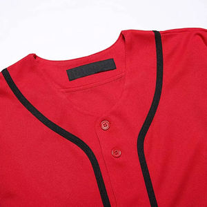 Camiseta de Béisbol Personalizada OEM, Uniforme de Equipo, Transpirable, de Secado Rápido, Malla de Poliéster, Ropa Deportiva de Manga Corta, Estampada - Product Image 5