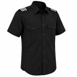 Camiseta Polo Personalizada de Verano para Guardias de Seguridad, Manga Corta, Negra, Mezcla de Algodón, Ropa de Trabajo - Product Image 4