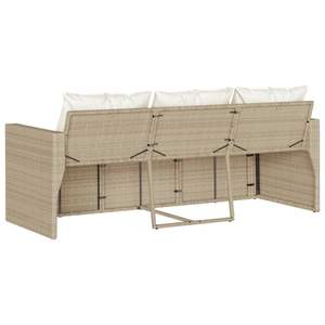 Canapé de jardin beige crème blanc, mobilier d'extérieur confortable - Product Image 6