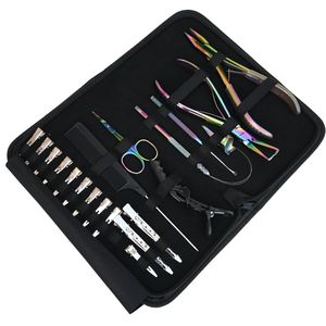 High Quality Hair <b>Extension</b> Installation Tools Kit Microlink <b>bead</b> crimper Loop Hook Tool Parting Finger & trimming scissors - Product Image 1