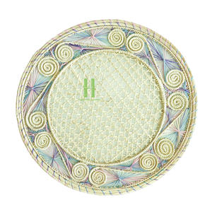 Wholesales Wicker Seagrass Round <b>Plate</b> Charger Placemats Bohemian Eco-Friendly 35cm Diameter Handwoven Skilled Artisans Vietnam - Product Image 4