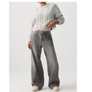 Jeans de mezclilla anchos gris lavado para mujer, cintura alta, ajuste holgado, estilo urbano, moda Y2K, OEM ODM al por mayor - Product Image 4