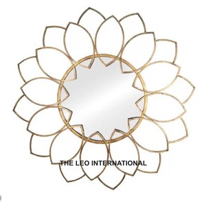 Wholesale Polished Iron Framed Wall Decorative <b>Mirrors</b> Contemporary Style Metal Wall <b>Mirrors</b> for Home Hanging Decor - Product Image 5