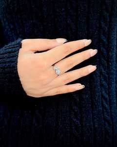 Toi Et Moi Pear And Round Cut Moissanite Two Stone <b>Ring</b> 0.71CT Each original <b>925</b> <b>Silver</b> for Women Anniversary Gift For Partners - Product Image 4
