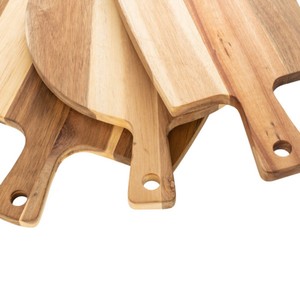 Wooden Chopping Blocks Rectangle Set With Floral Carving Handle Kitchen <b>Board</b> Combination Package - Product Image 5