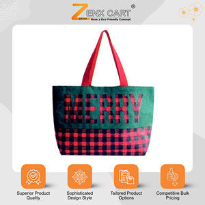 Sacs en jute de qualité inégalée, personnalisables, extra grands, avec bandoulière, pour cadeaux, marque Baidik, modèle AB 10046, logo personnalisé - Product Image 2