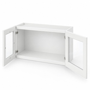 Gabinete de pared con puerta de vidrio de 33 x 18 pulgadas, blanco, estilo Shaker, RTA, marca privada, fabricante OEM de Vietnam - Product Image 3