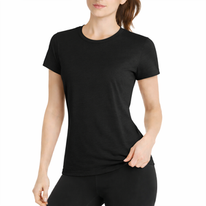 T-shirt unisexe 100% coton OEM |   Col à nœud papillon coupe ajustée, col rond, manches courtes |   T-shirt décontracté d'été uni |   Vente en gros - Product Image 3