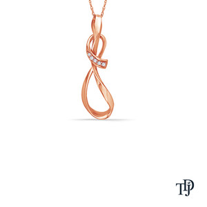 Colgante Solitario Nudo de Amor en Oro de 10K con Diamante de Laboratorio de Corte Brillante en el Centro, Venta al por Mayor y Menor OEM - Product Image 3