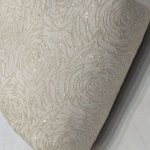 Premium Sequence Embroidery Fabric For Women Fashion Wear Designer <b>Garments</b> Party Wear Dresses Kaftan Abaya Bridal Wear - Product Image 3