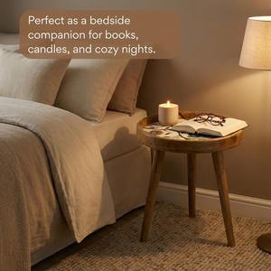 Taburete de Madera de Alta Calidad con Resina Epoxi Ecológica, Diseño Compacto y Duradero para Decoración del Hogar, Hecho en India - Product Image 5