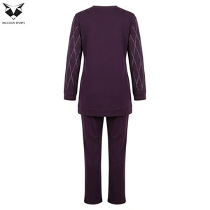 Rhinestone Pattern <b>Modest</b> Tracksuit Women Embroidered Long Top and Straight Pants <b>Set</b> Muslim Evening Loungewear - Product Image 2