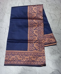 SAREE DE SEDA BANARASI LICHI CON TRABAJO DE JACQUARD EN TENDENCIA, CON BLUSA SIN COSTURA, PARA USO FESTIVO, PRECIO AL POR MAYOR, PRENDAS ÉTNICAS 84839-5 - Product Image 4
