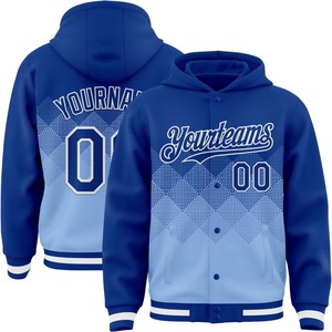 Chaqueta Varsity Personalizada al por Mayor, Chaqueta Letterman con Capucha para Invierno, Ropa Deportiva Urbana con Degradado, Fabricante OEM - Product Image 2