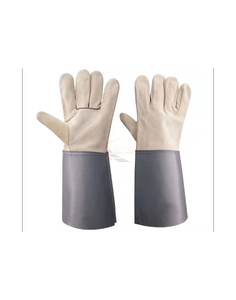 Guantes de Soldadura de Cuero de Alta Calidad Hechos a Medida, Transpirables, de Secado Rápido, MOQ Bajo, OEM, 7 oz de Grosor, 14 Pulgadas, Sin Látex - Product Image 2
