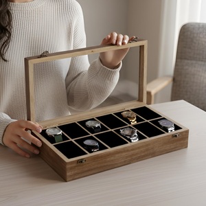 AHTE MANUEXPO UR-065 Wooden Watch Box for Men Antique Wood Crafted 10-Slot Watch <b>Display</b> <b>Case</b> Storage Organizer Anniversary Gift - Product Image 1