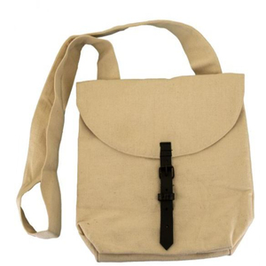 Canvas <b>Haversack</b> Backpack Vintage Crossbody <b>Bag</b> Custom Logo Canvas <b>Haversack</b> w/Leather Strap & Buckle Flap <b>Haversacks</b> Pouch - Product Image 6
