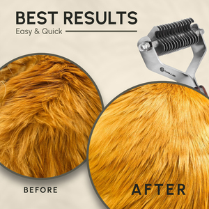 Flamia & Jabz Stainless Steel Dog Grooming Comb Wooden Handle 6 Blades Classic Style <b>Pet</b> Hair Removal Tool - Product Image 4
