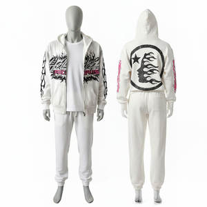 Sudadera con capucha de cremallera completa estilo Y2K para hombre, con estampado gráfico, oversize, estilo urbano, gótico, hip hop, chaqueta de chándal de forro polar - Product Image 3