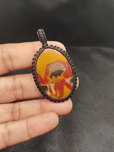 Pendentif papillon en macramé fait main, cabochon de pierre précieuse, pierre précieuse en vrac, lot de pierres précieuses en gros, cabochon de pierre précieuse - Product Image 3