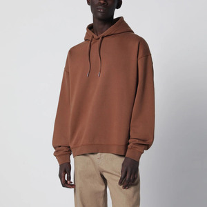 Sudadera con Capucha Extra Grande Premium, Estilo Urbano Minimalista en Color Marrón, Sudadera de Felpa Gruesa Informal, Corte Holgado, Prenda Esencial - Product Image 2